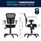 Emma and Oliver Mid-Back Mesh Multifunction Executive Swivel Ergonomic Office Chair with Adjustable Arms